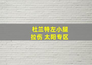 杜兰特左小腿拉伤 太阳专区